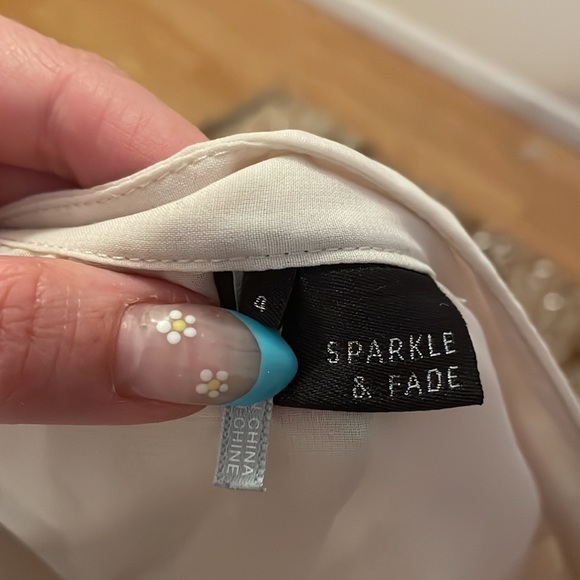 Urban Outfitters Cream Sparkle and Fade Maxi Skirt - Picture 2 of 2